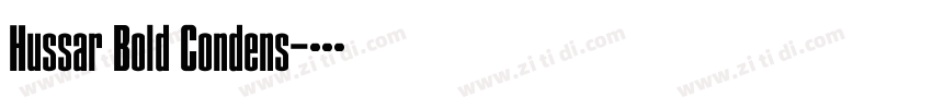 Hussar Bold Condens字体转换
